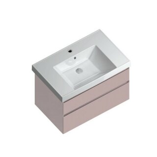 Тумба CUBO подвесная с ящиками 80 см, мальва матовая Kerama Marazzi CU.80/MAL (под рак. Cubo 80)