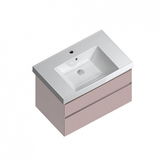 Тумба CUBO подвесная с ящиками 80 см, мальва матовая Kerama Marazzi CU.80/MAL (под рак. Cubo 80)