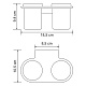 Подстаканник двойной WasserKRAFT Kammel K-8328D