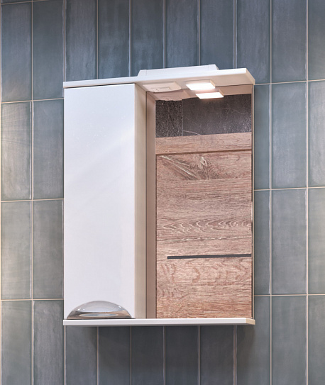 Шкаф навесной с зеркалом Vigo Callao 2-500 левый со спотом z.CAL.50.L.El