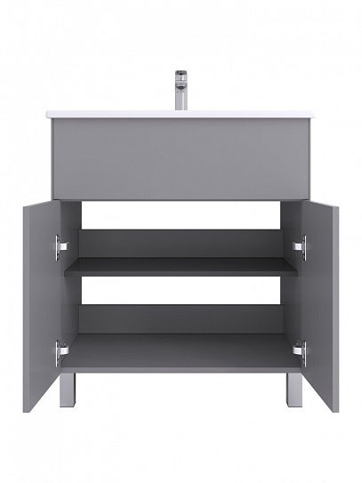 Тумба под раковину ФОРЕСТ ПРО 75 туманный серый (раковина 161073 в комплект не входит) AQUATON 1A297101FR4D0