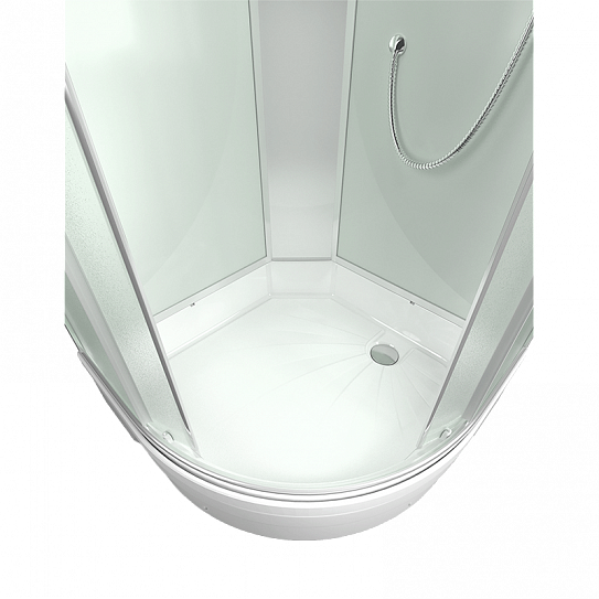 Душевая кабина 100х100 угловая средний поддон Erlit Comfort ER351026-C3-RUS четверть круга