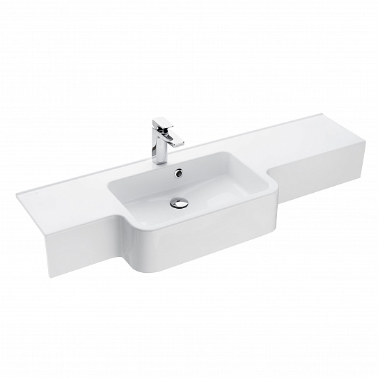 Раковина Акватон Hotel B 129 левая белая 1A709831PI01L