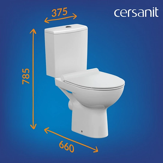 Унитаз компакт Cersanit NATURE Clean On 011 3/5 DPL EO slim