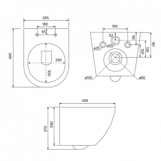 Комплекты унитаз с инсталляцией IDDIS Basic BASB010i73
