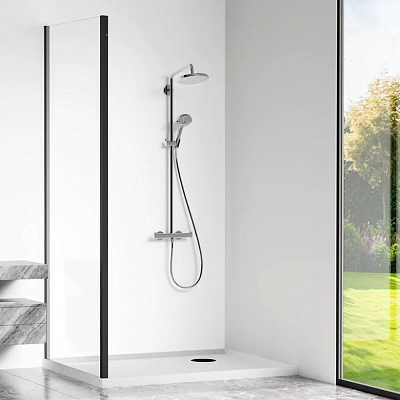 Боковая панель к душевому ограждению 80х190 CUBE SP-80-C-B 80х190 GoodDoor КУ00023