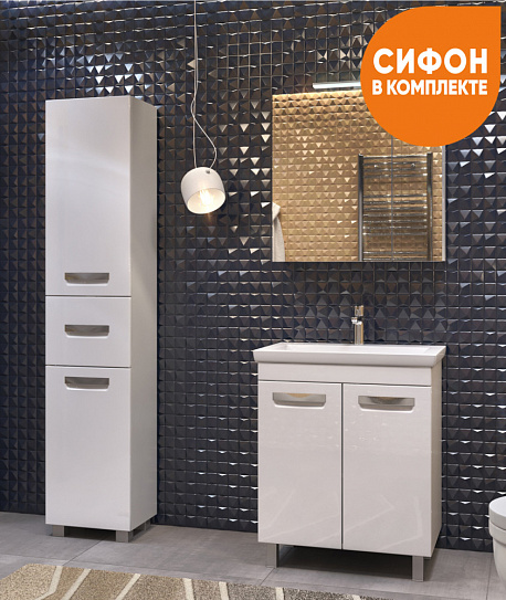 Тумба напольная с раковиной Vigo Plaza 600 tn.PLA.FOS.60.2D