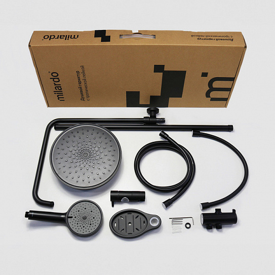 Душевой гарнитур с верхней лейкой Milardo Ideal Spa ILSBL3FM76