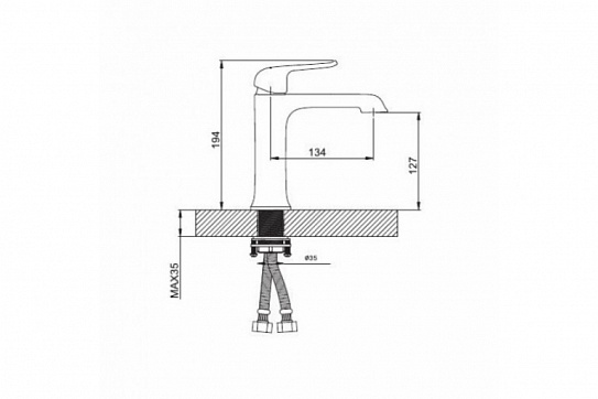 Смеситель для умывальника Gappo G1050-8