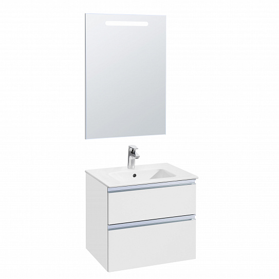 Тумба с раковиной Roca The Gap 60 2 ящика A857397806, белый глянец