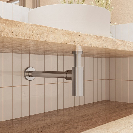 Бутылочный сифон IDDIS для умывальника Optima Home матовый хром OPTBC00i84