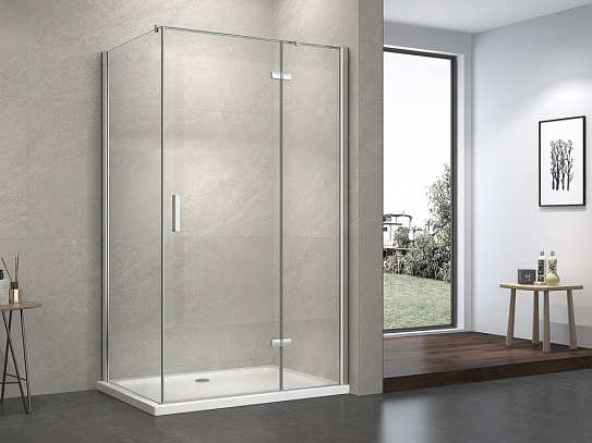 Душевое ограждение 120х90 MONTEREY EX-404 хром прозрачное стекло 8мм