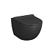Подвесной безободковый унитаз черный VitrA Sento 7748B083-0101