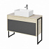 Тумба под раковину Aquaton Лофт Урбан 100 серый графит, дуб орегон 1A247701LQX60