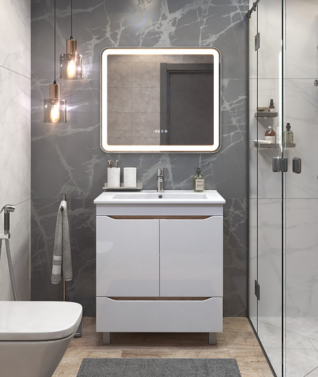 Тумба напольная с раковиной Vigo Grani 750-2-1 tn.GRI.OSK.75.2D.1Y дуб золотой