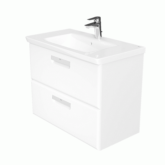 Тумба с раковиной Roca The Gap 80 ZRU9302732, белая матовая