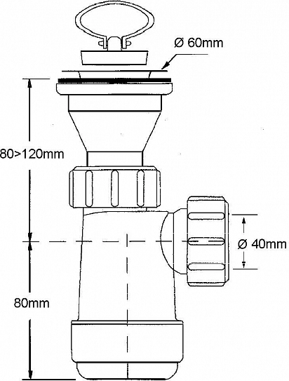 Сифон 1 1/4  MRW2-40