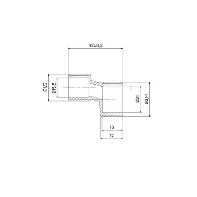 Эксцентрик для смесителя, уплотнитель в к-те, 42 мм, латунь, 2 шт, IDDIS, 982BR042SM
