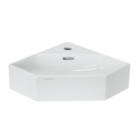 Раковина накладная угловая Sanita Luxe "Line" LIN35SLWB01