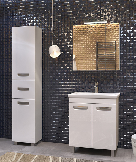 Шкаф пенал белый 40 см Vigo Plaza 400 pn.PLA.40