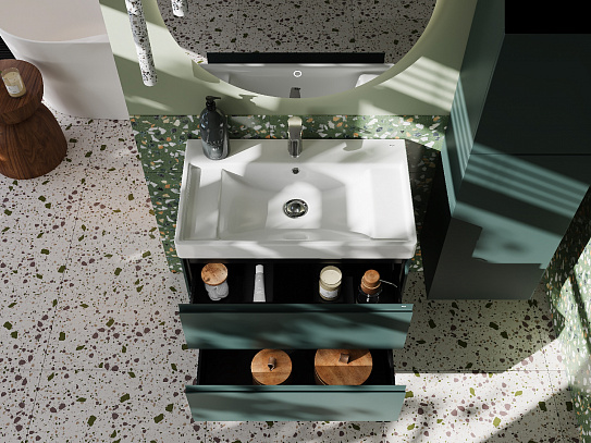 Тумба под раковину Roca Ona 800 зеленый матовый 2 ящика A857630513