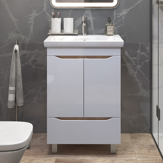 Тумба для раковины VIGO GRANI 600-2-1 дуб золотой