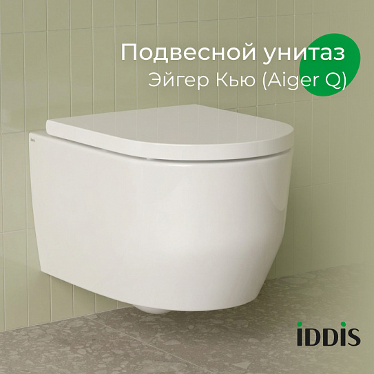 Унитаз подвесной безободковый IDDIS Эйгер Кью (Aiger Q) AIQRDSEi25