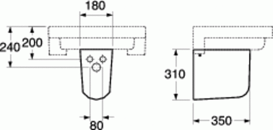 Полупьедестал Gustavsberg Artic 4930