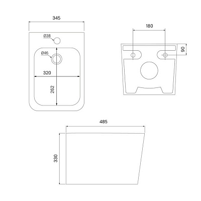 Биде Iddis Bild BILRB02i82