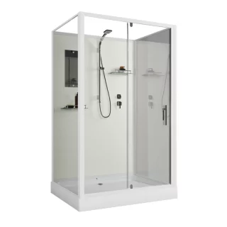 Душевая кабина распашная 120х90х200 Niagara Standart ST120/90/15Q/BK поддон 15см