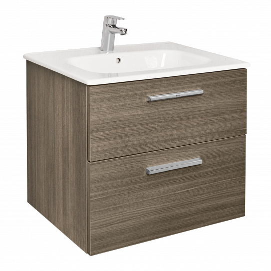 Тумба под раковину Roca Victoria 60 городской дуб 2 ящика A857468402