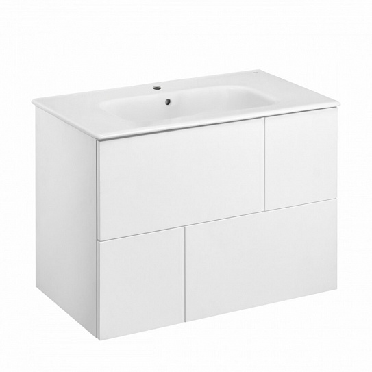 Тумба под раковину модуль 2 ящика PILAR 800 белый Roca A857669472 (рак.261047 в комплект не входит)