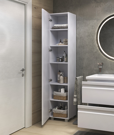 Шкаф пенал в ванную 40 см Vigo Holly 400 pn.HOL.40, белый