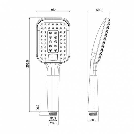 Лейка для душа Milardo 3F Ideal Spa ILS3FCSM18