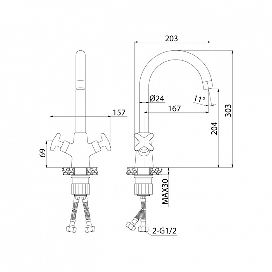 Смеситель для кухни IDDIS Acros ACRSB00i05
