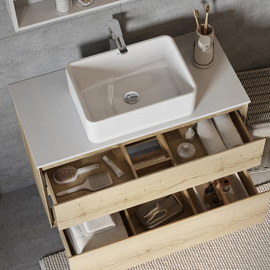 Раковина накладная 50 Aquaton Roca Mila 50 732700B000 прямоугольная