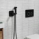 Встраиваемый смеситель для душа с гигиенической лейкой Nuthe WasserKraft 9138 черный Soft-touch