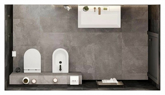 Биде POMPEI напольное, белое глянцевое Kerama Marazzi PObidet01