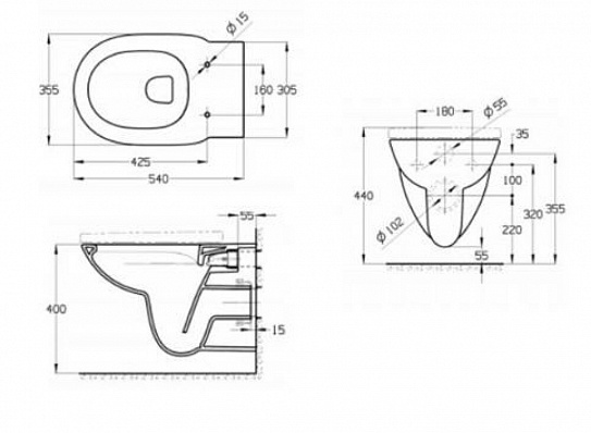 Унитаз подвесной Roca Debba 7346998000