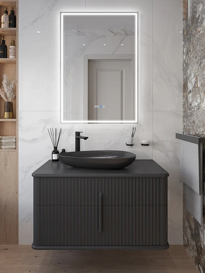 Зеркало с подсветкой и подогревом Monterey Аделия 70x100 (холодный свет, мультиблок, на касание)