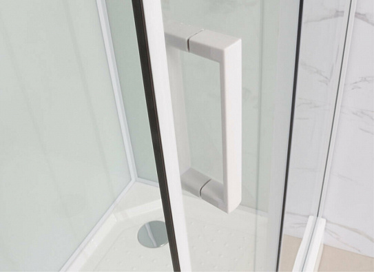 Душевая кабина Frank F409M White низкий поддон , матовые стекла , профиль белый