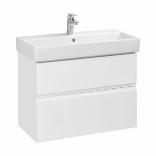 Тумба с раковиной Roca Oleta 80 белый матовый, 2 ящика, A857640501