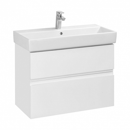 Тумба с раковиной Roca Oleta 80 белый матовый, 2 ящика, A857640501