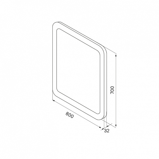 Зеркало Iddis Edifice ЗЛП107, 80 см