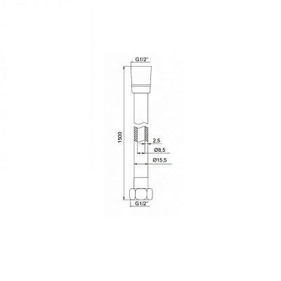 Шланг для душа Iddis Shower Hose 04P15BLi19