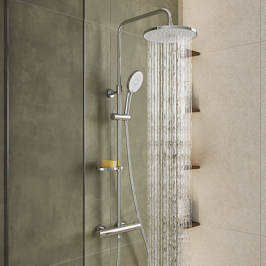 Душевая система с термостатом Milardo Ideal Spa ILSSBTHM89 хром