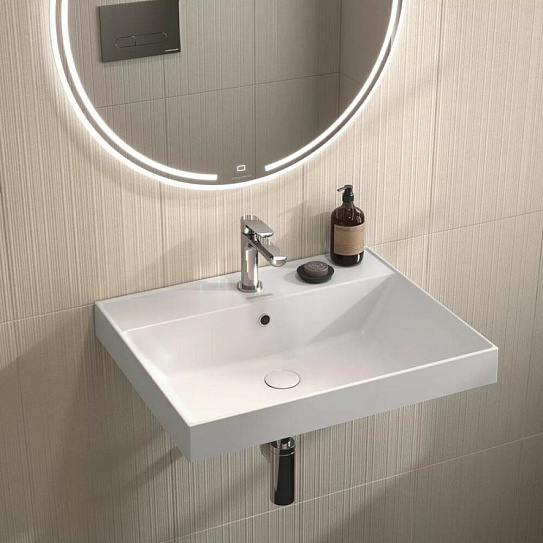 Раковина Kerama Marazzi CUBO подвесная/мебельная 60 см, белая глянц. CU.wb.60