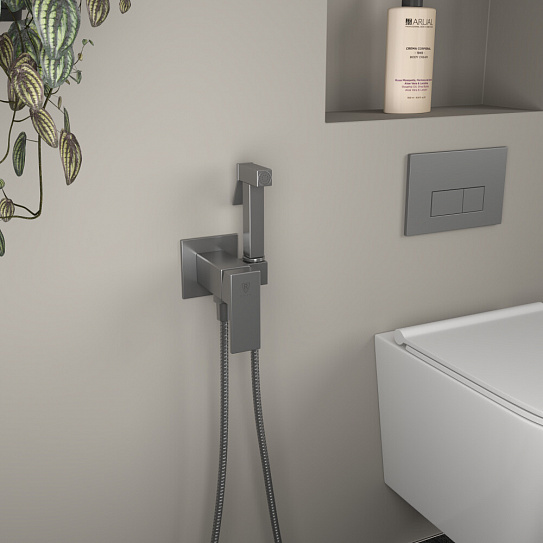 Гигиенический душ встраиваемый RUSH Thira (TR3635-99Grey), серый, латунь