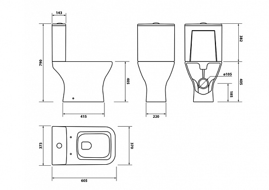 Унитаз-компакт Iddis Torr TORRDSEi24