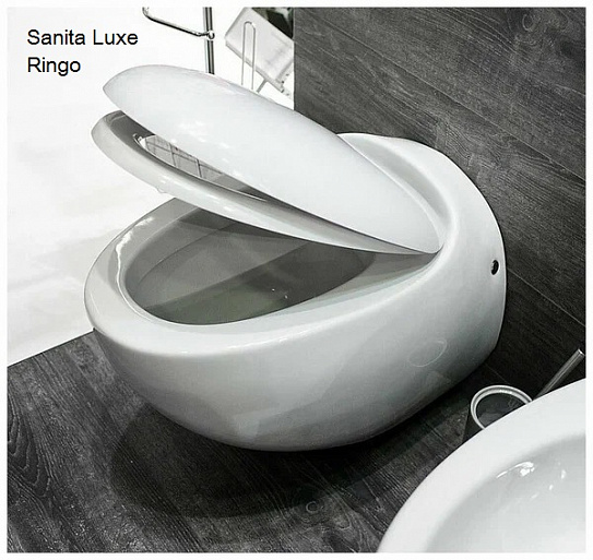 Сиденье для подвесного унитаза Sanita Luxe Ringo с микролифтом SD17m080 дюропласт